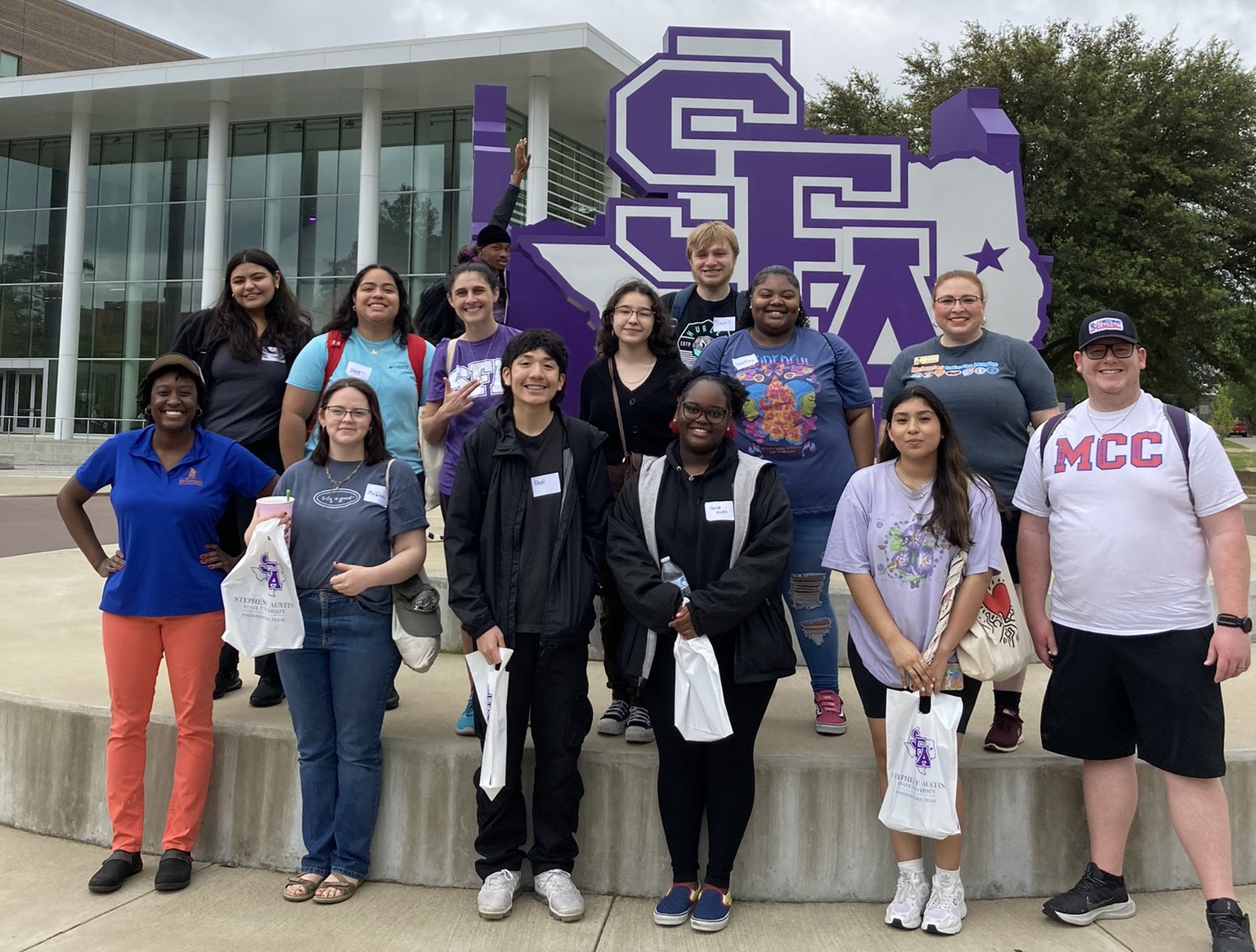 Students at Stephen F Austin University
