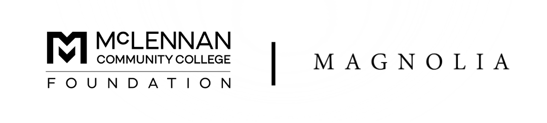 McLennan Community College Foundation and Magnolia logos separated by a vertical line.