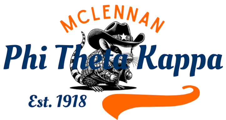 McLennan PTK Chapter Logo with Armadillo in a Cowboy Hat