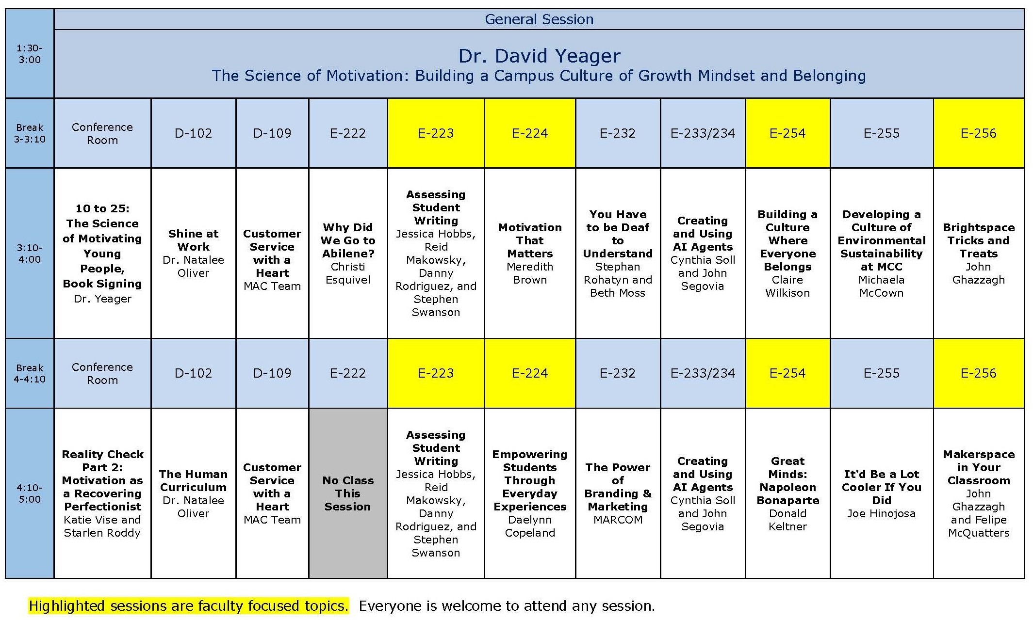 Fall 2025 PD Day Program