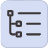 Icon representing a hierarchical structure or list layout.